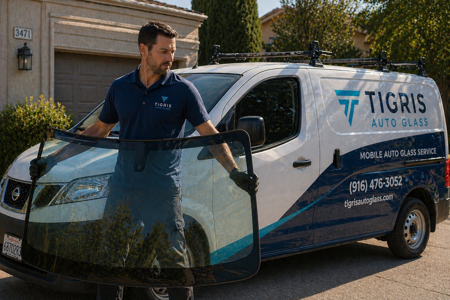 Tigris mobile auto glass service van